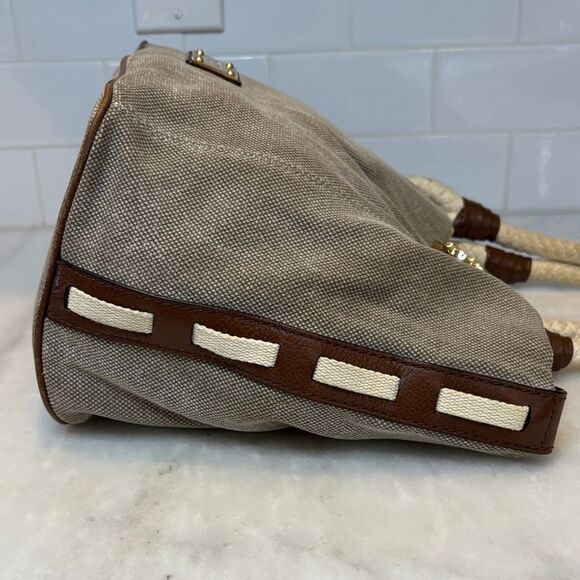 Michael Kors Bag Purse Handbag Canvas Sailor Rope Tote Bag Pocketbook - Picture 12 of 16